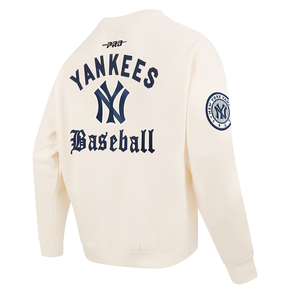 MLB NEW YORK YANKEES MODERN ORIGINALS MEN'S FLC CREWNECK (EGGSHELL)