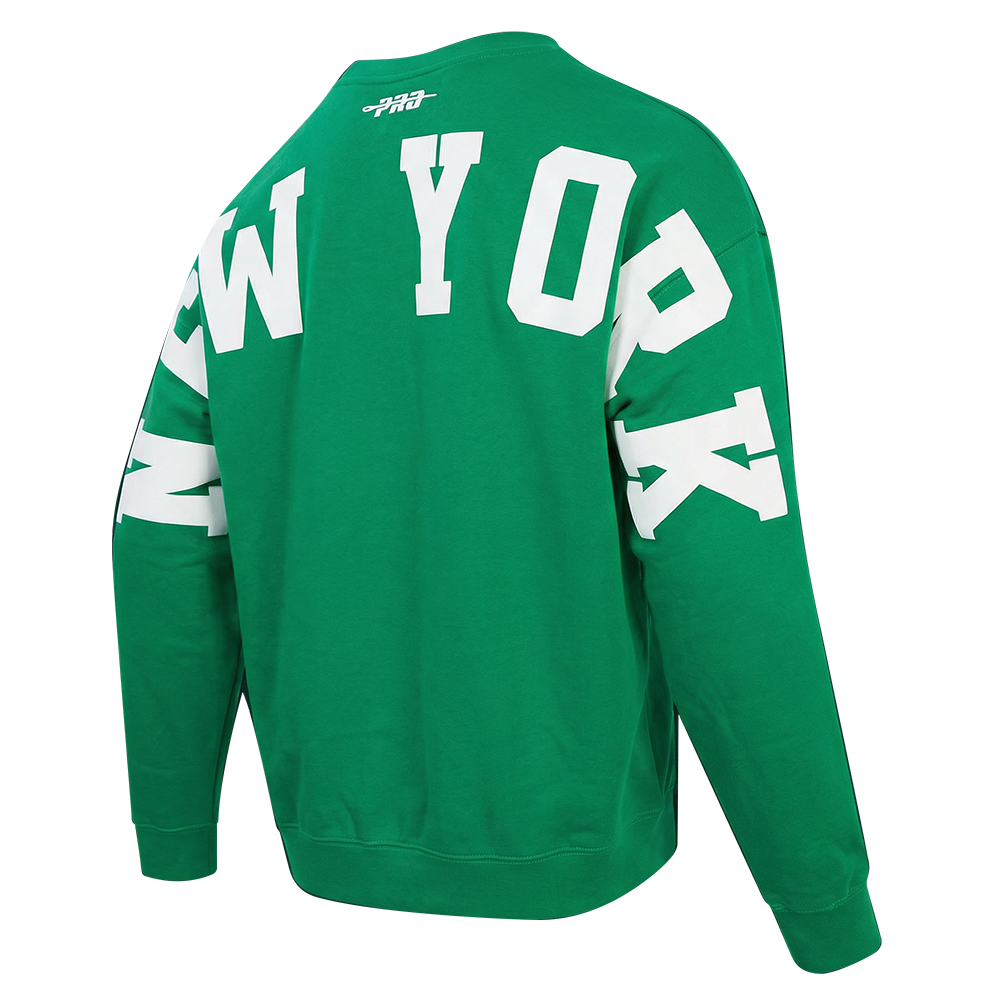 MLB NEW YORK YANKEES WINGSPAN MEN'S DROP SHOULDER FLC CREWNECK (KELLY GREEN)
