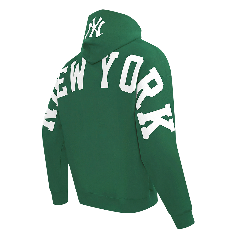 MLB NEW YORK YANKEES WINGSPAN MEN'S DROP SHOULDER FLC PO HOODIE (KELLY GREEN)