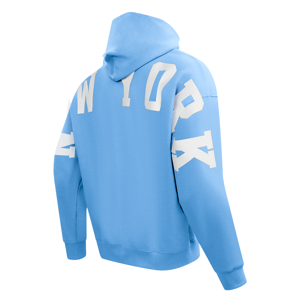 MLB NEW YORK YANKEES WINGSPAN MEN'S DROP SHOULDER FLC PO HOODIE (UNIVERSITY BLUE)