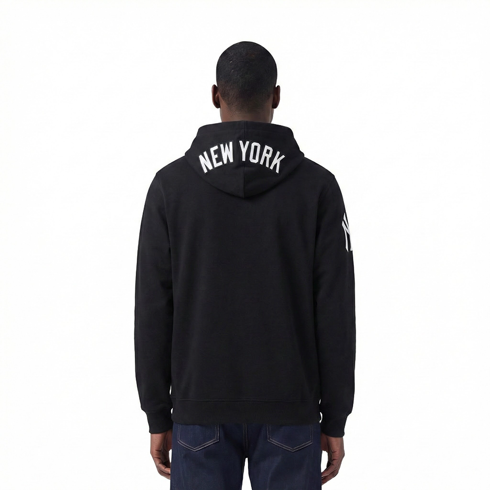 MLB NEW YORK YANKEES CLASSIC CHENILLE MEN'S DK PO HOODIE (BLACK)