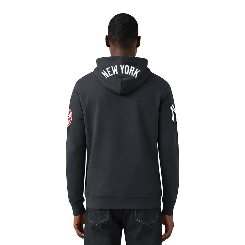MLB NEW YORK YANKEES CLASSIC CHENILLE MEN'S DK FZ HOODIE (BLACK)