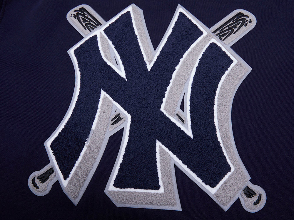 MLB NEW YORK YANKEES MASH UP HOODIE (MIDNIGHT NAVY/WHITE) – Pro 