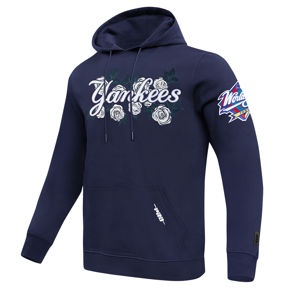 MLB NEW YORK YANKEES ROSES MEN'S PULLOVER HOODIE (MIDNIGHT NAVY)