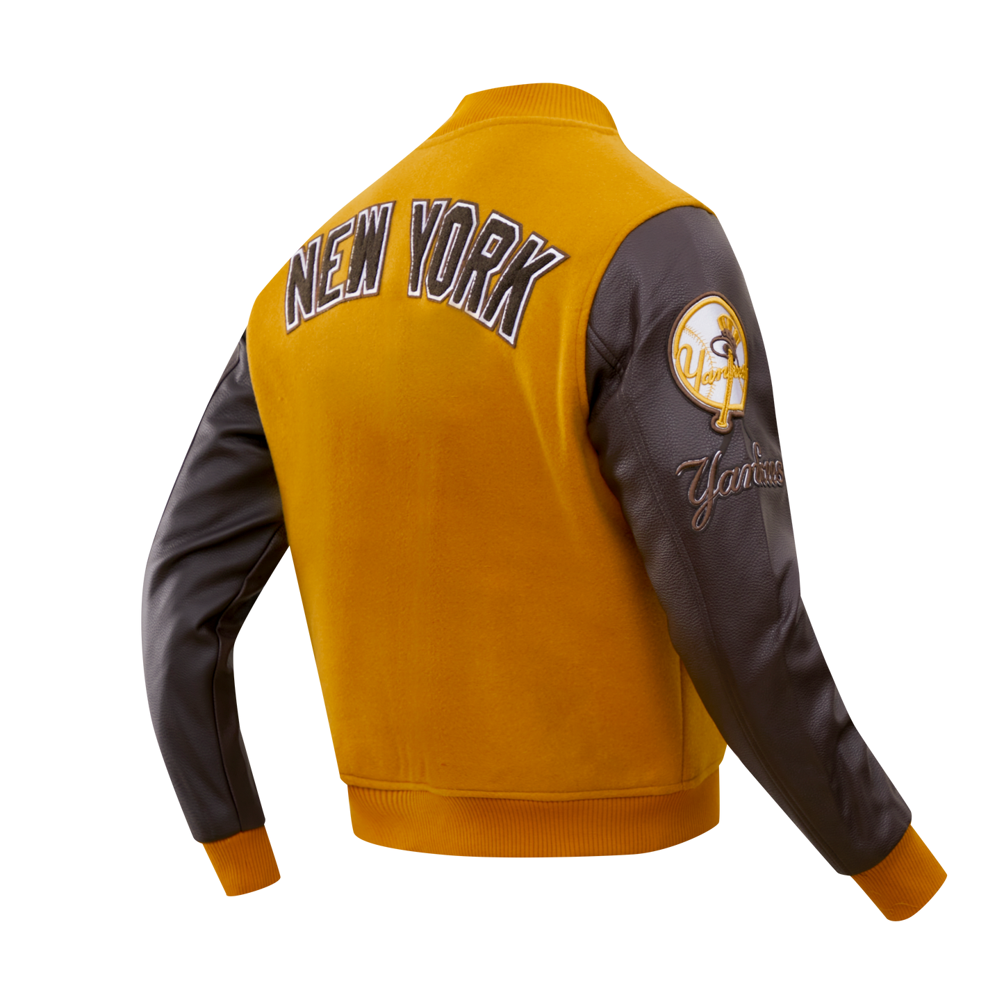 MLB NEW YORK YANKEES CLASSIC WOOL MEN'S VARSITY JACKET (BROWN)
