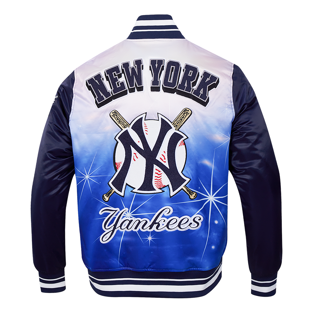 MLB NEW YORK YANKEES SUBLIMATED MEN'S SATIN JACKET-MIDNIGHT SKY (MIDNI ...