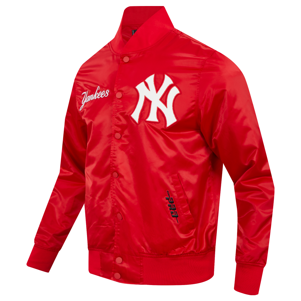MLB NEW YORK YANKEES SOUVENIR MEN'S SATIN JACKET (RED)