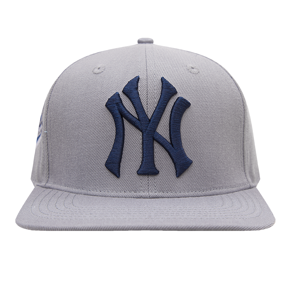 MLB NEW YORK YANKEES SCRIPT TAIL WOOL STRAPBACK HAT GRAY Pro Standard