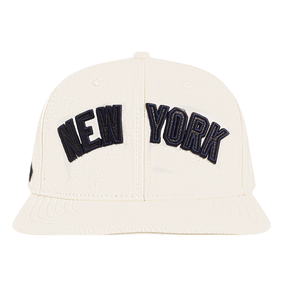 MLB NEW YORK YANKEES TRIPLE TONAL WORDMARK STRAPBACK HAT EGGSHELL Pro Standard