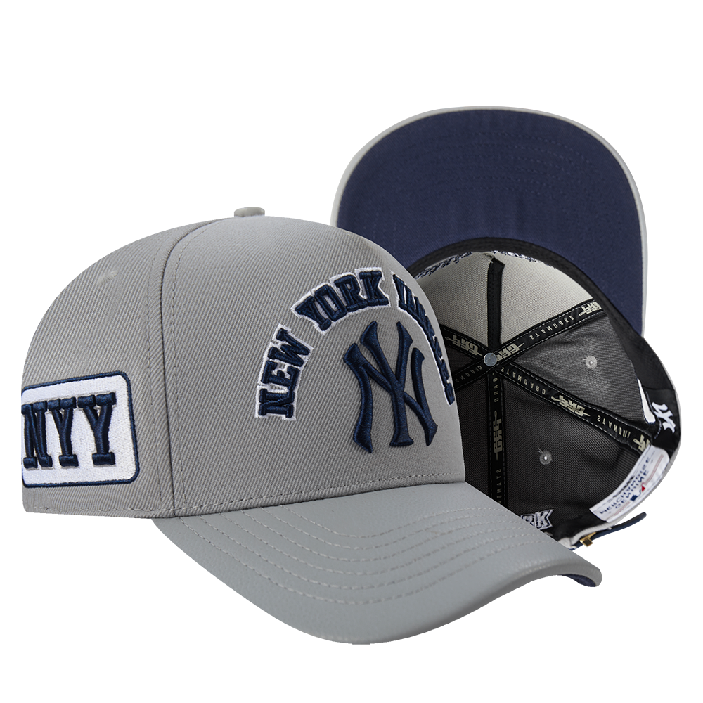 MLB NEW YORK YANKEES AREA CODE M PINCH FRONT STRAPBACK (GRAY)