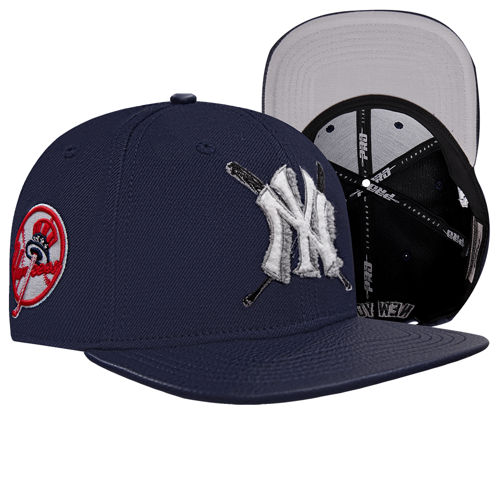 MLB NEW YORK YANKEES MASHUP UNISEX WOOL LEATHER STRAPBACK HAT (MIDNIGH – Pro  Standard