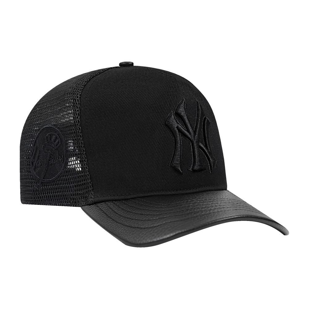MLB NEW YORK YANKEES BLACK OUT CLASSIC LOGO PINCH FRONT STRAPBAC (BLACK)