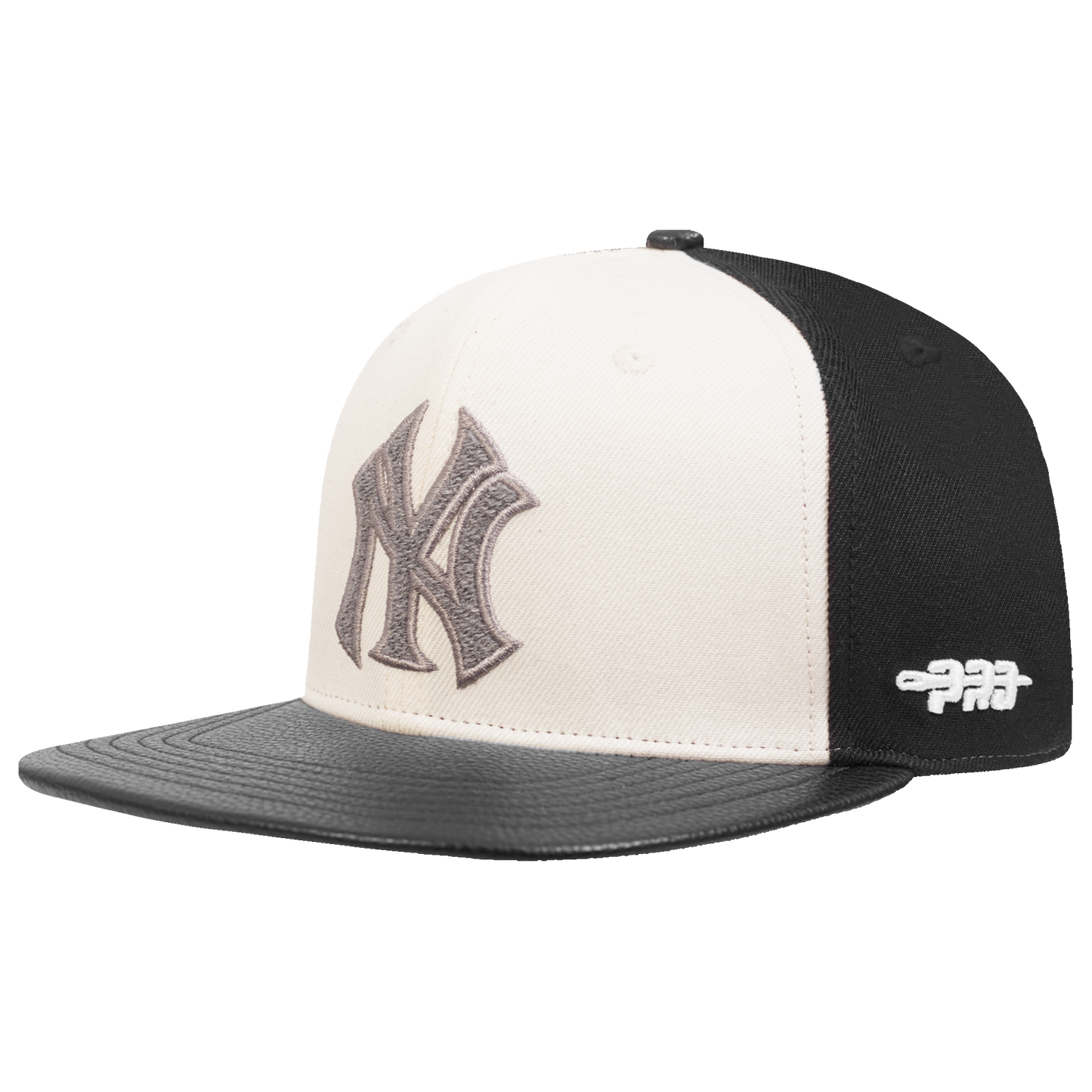 MLB NEW YORK YANKEES REVERSE FRENCH TERRY WOOL BLEND PRO SIX STR (EGGSHELL/ BLACK)