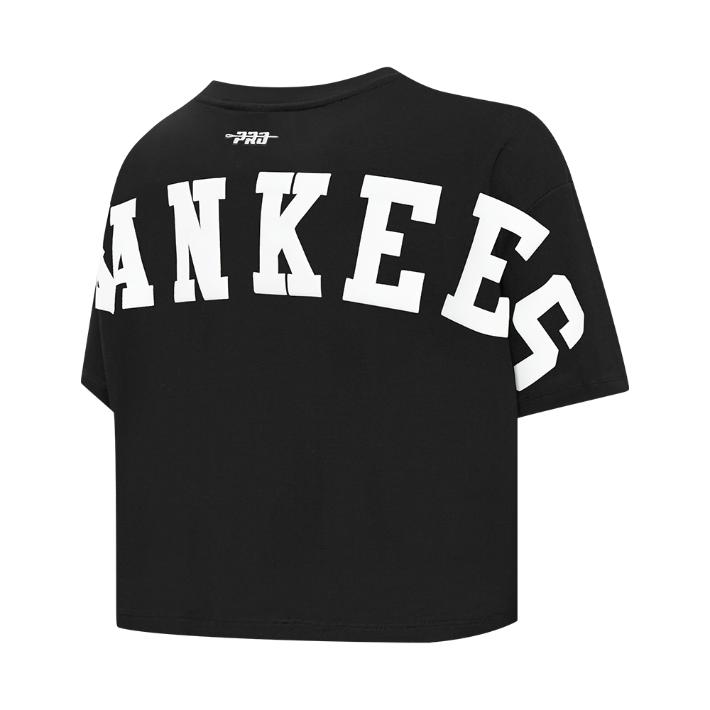 MLB NEW YORK YANKEES WINGSPAN WOMEN'S SJ BOXY TEE (BLACK)