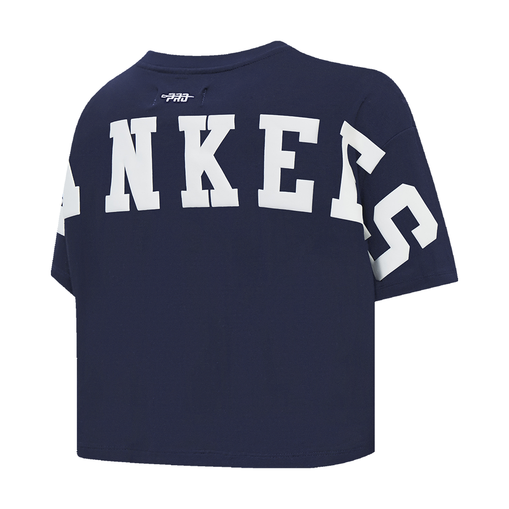 MLB NEW YORK YANKEES WINGSPAN WOMEN'S SJ BOXY TEE (MIDNIGHT NAVY)