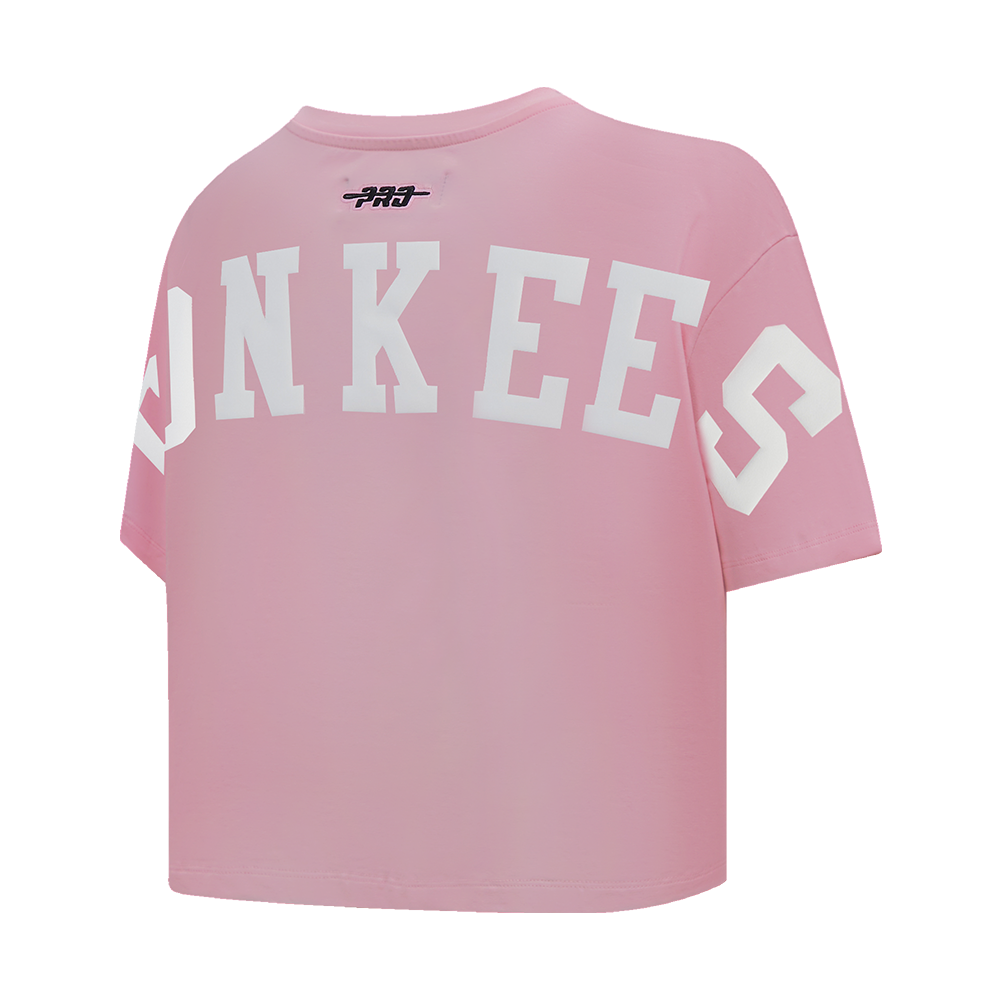 MLB NEW YORK YANKEES WINGSPAN WOMEN'S SJ BOXY TEE (PINK)