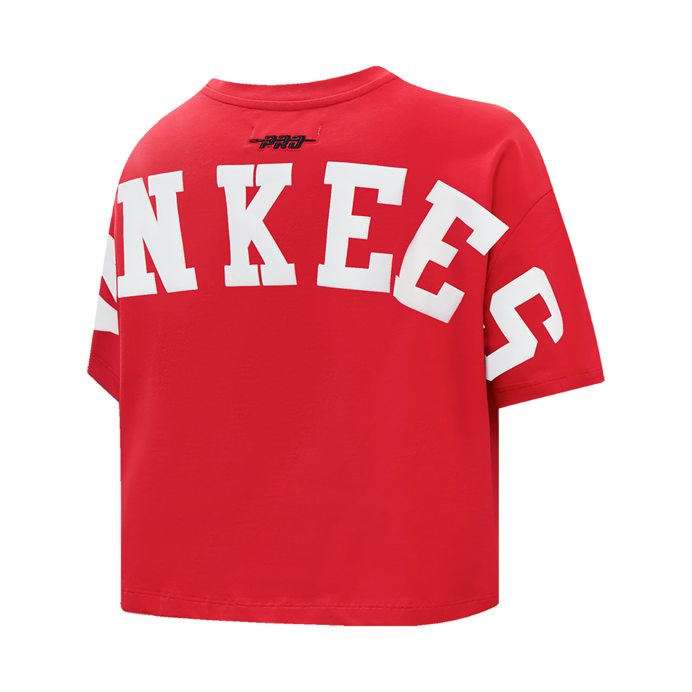 MLB NEW YORK YANKEES WINGSPAN WOMEN'S SJ BOXY TEE (RED)