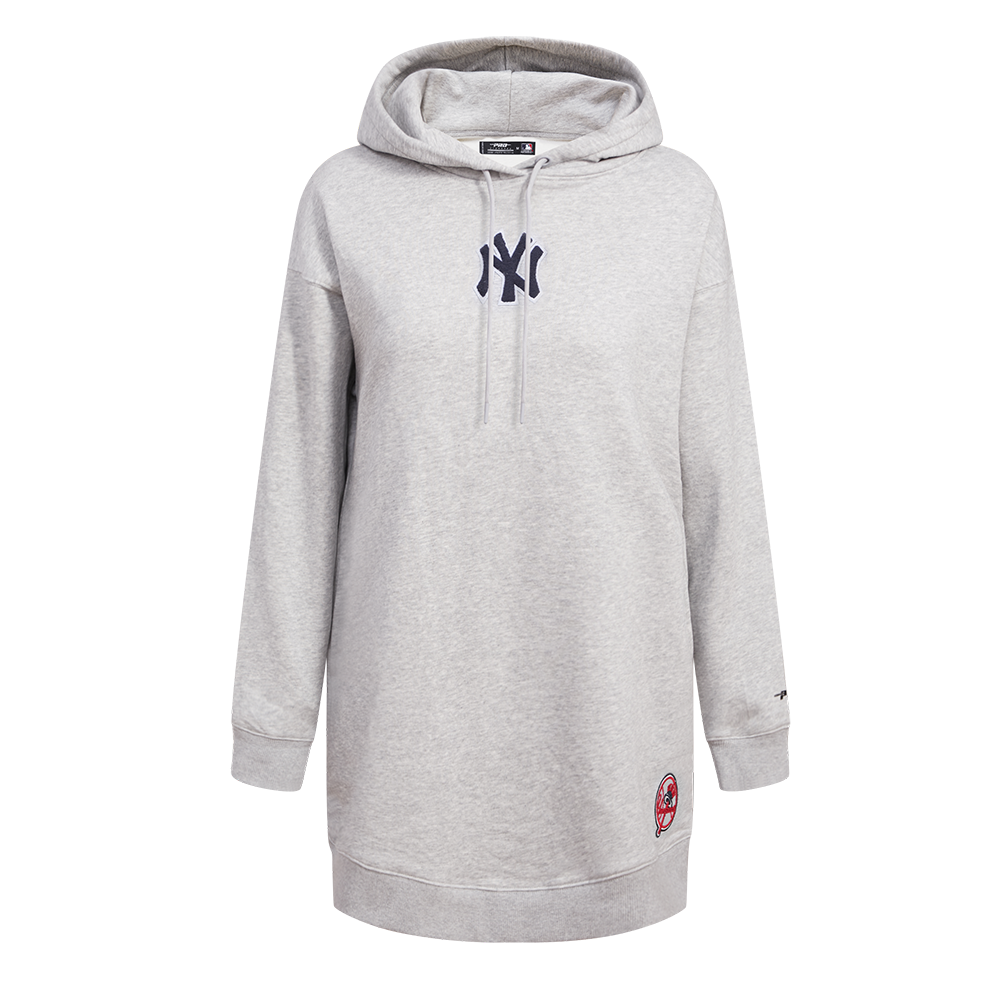 MLB NEW YORK YANKEES CLASSIC WOMEN´S HOODIE DRESS (HEATHER GREY)