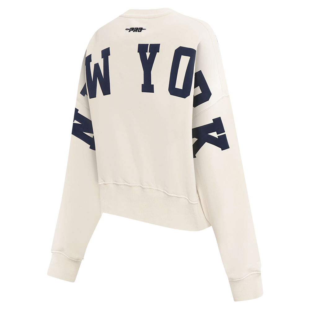 MLB NEW YORK YANKEES WINGSPAN WOMEN'S FLC CREWNECK (EGGSHELL)