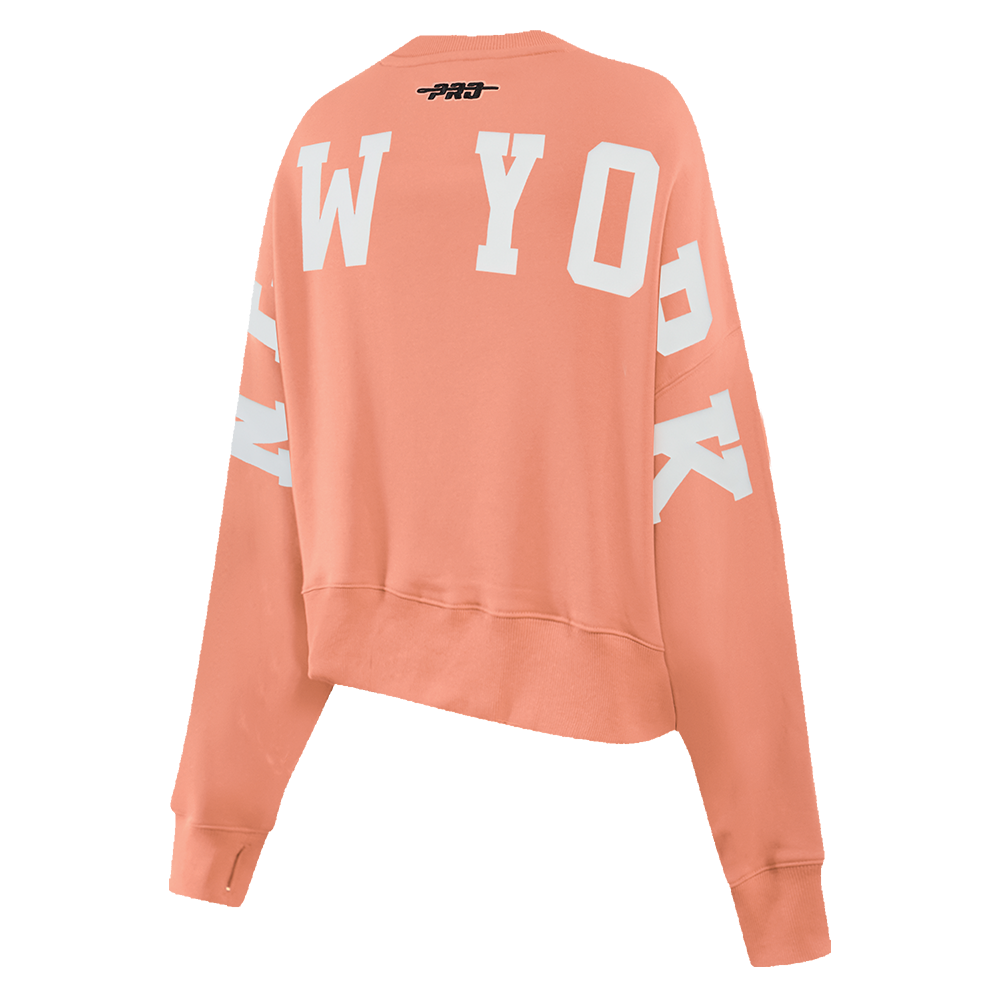 MLB NEW YORK YANKEES WINGSPAN WOMEN'S FLC CREWNECK (GUAVA)