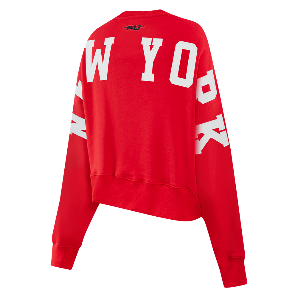 MLB NEW YORK YANKEES WINGSPAN WOMEN'S FLC CREWNECK (RED)