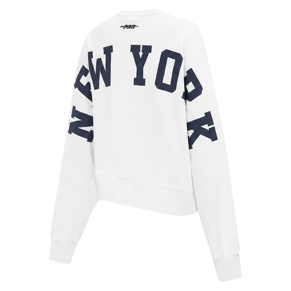 MLB NEW YORK YANKEES WINGSPAN WOMEN'S FLC CREWNECK (WHITE)