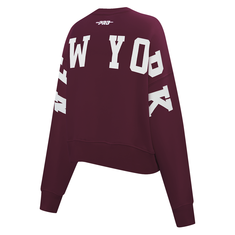 MLB NEW YORK YANKEES WINGSPAN WOMEN'S FLC CREWNECK (WINE)