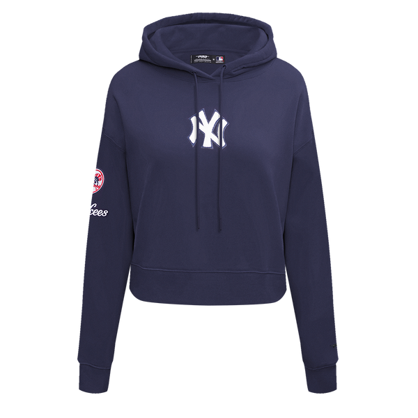 NEW YORK YANKEES CLASSIC FLC CROPPED PO HOODIE (HEATHER GREY) – Pro Standard