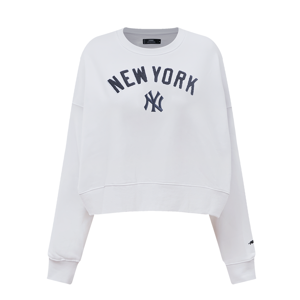MLB NEW YORK YANKEES CLASSIC WOMEN S CREWNECK WHITE
