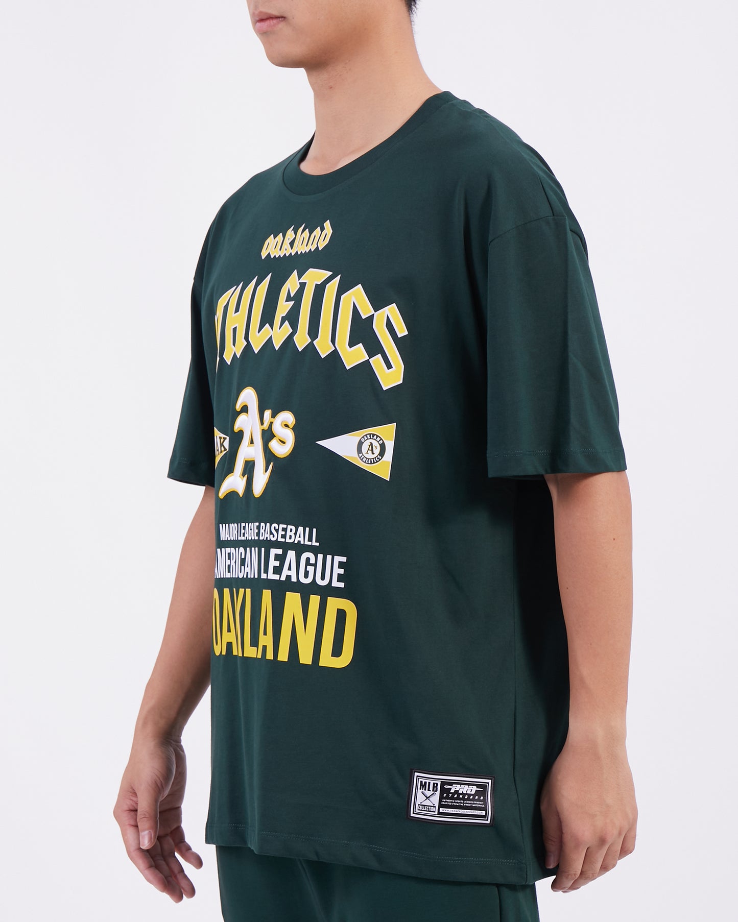 MLB OAKLAND ATHLETICS CITY TOUR CJ DROP SHOULDER TEE (FOREST GREEN)