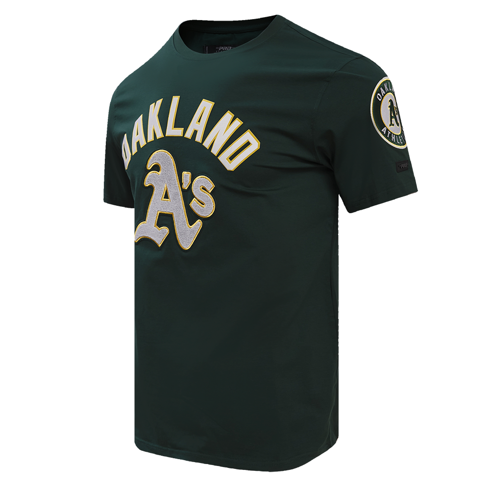 MLB OAKLAND ATHLETICS STACKED LOGO PRO TEAM MEN S TOP FOREST GREEN Pro Standard