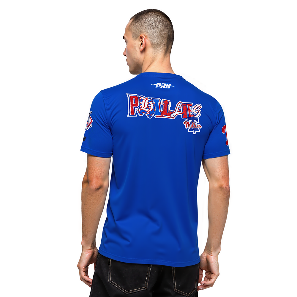MLB PHILADELPHIA PHILLIES CITY RANSOM MEN'S SINGLE JERSEY TEE (ROYAL BLUE)