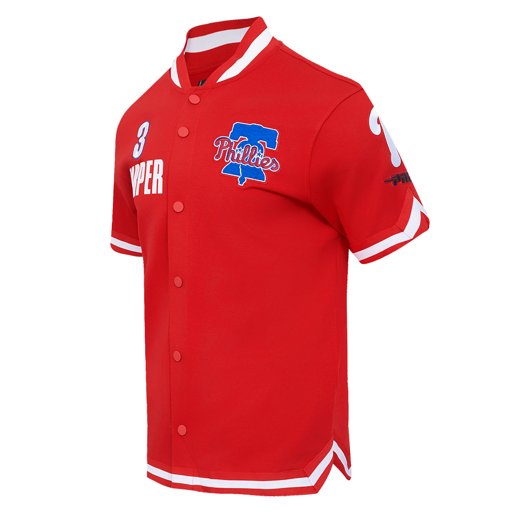 MLB PHILADELPHIA PHILLIES BRYCE HARPER #3 CLASSIC WARM UP JACKET (RED)