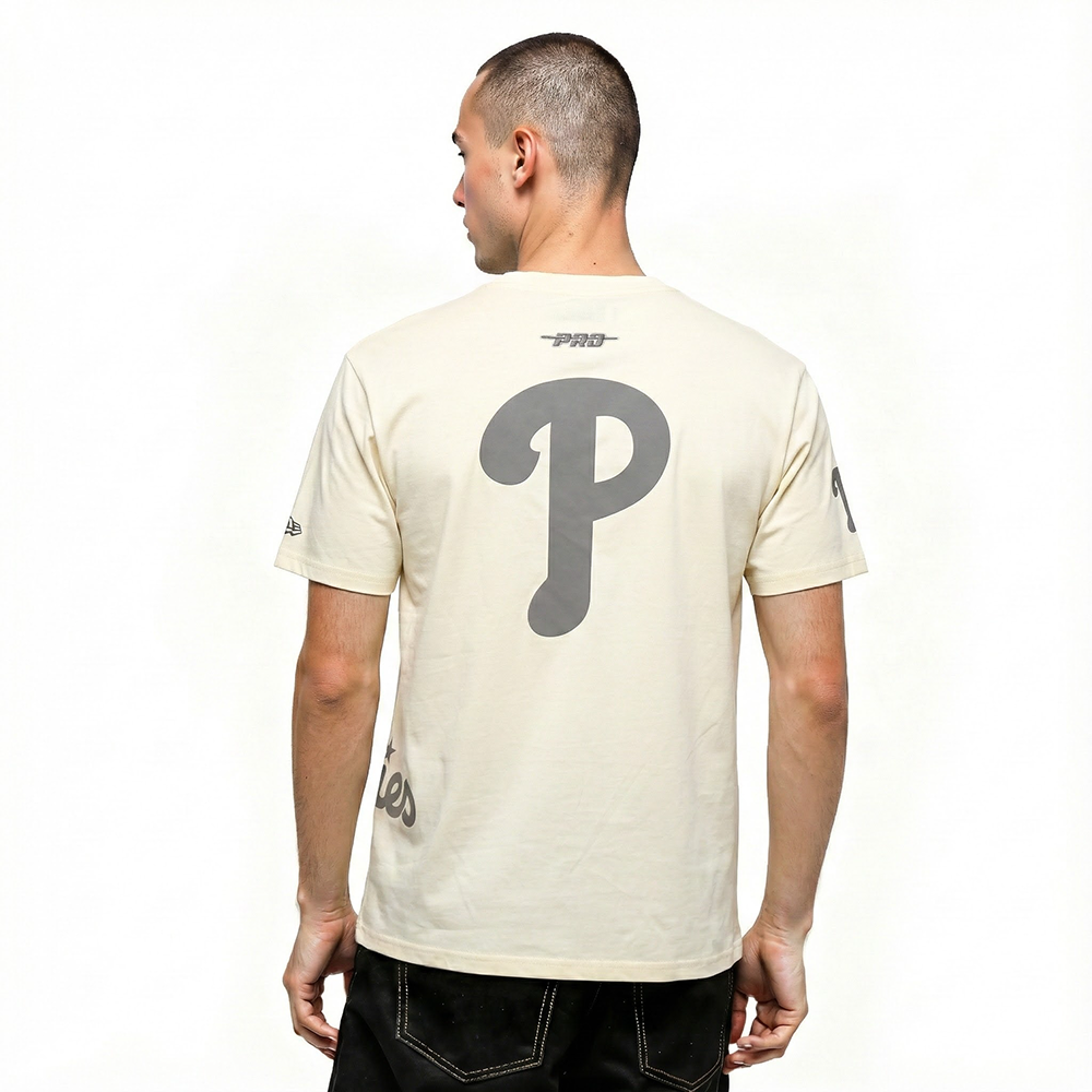 MLB PHILADELPHIA PHILLIES STREET TEAM MEN'S CJ DROP SHOULDER TEE (EGGSHELL)