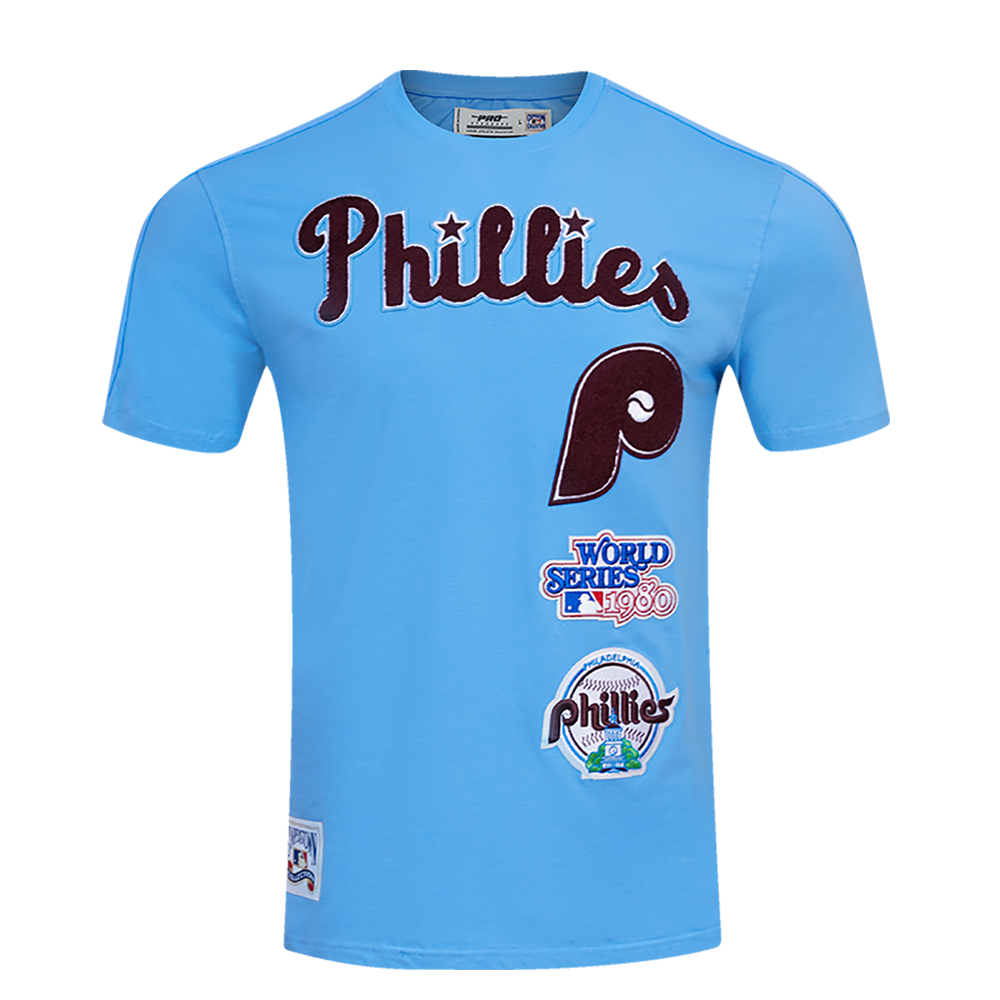 MLB PHILADELPHIA PHILLIES RETRO CLASSIC MEN'S STRIPED TOP (UNIVERSITY BLUE)