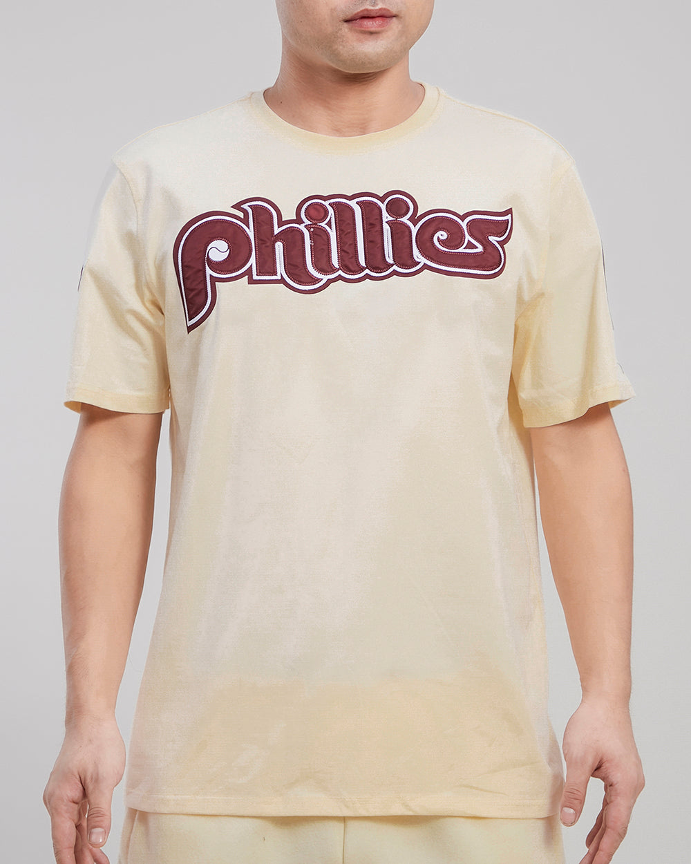 Men's Pro Standard Light Blue/Burgundy Philadelphia Phillies Taping T-Shirt