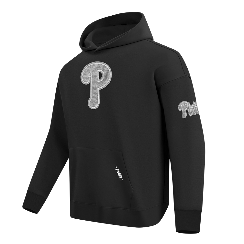 MLB PHILADELPHIA PHILLIES REVERSE FRENCH TERRY MEN'S DROP SHOULDER F (BLACK)