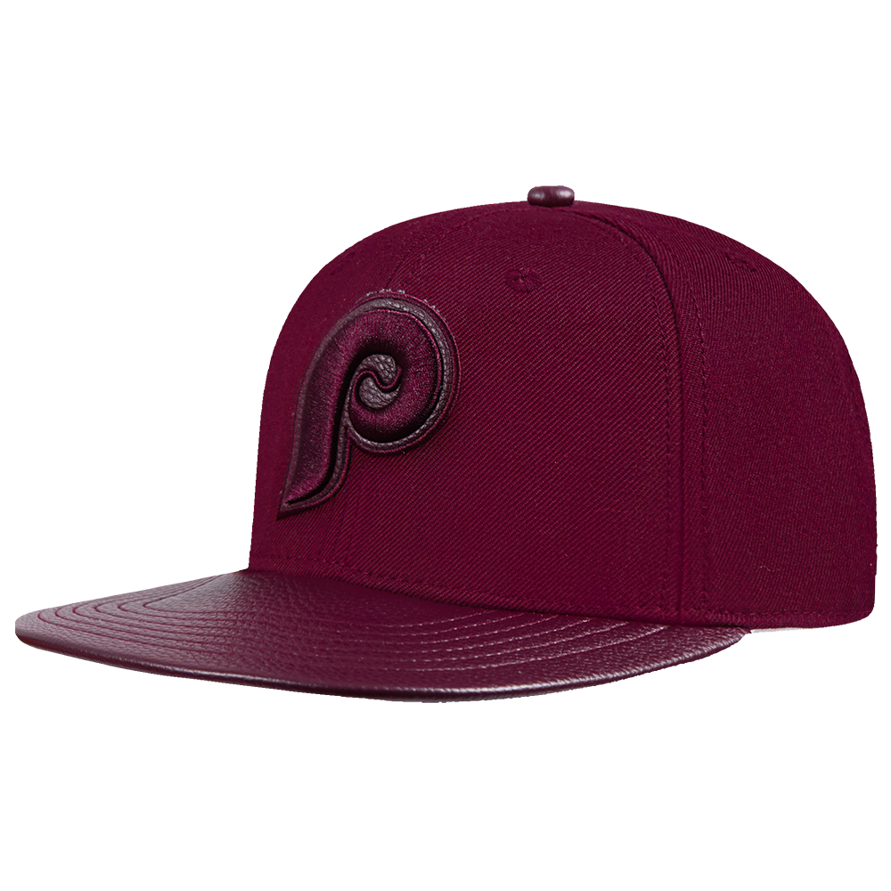 MLB PHILADELPHIA PHILLIES TRIPLE TONAL PRIMARY LOGO STRAPBACK HA (WINE)