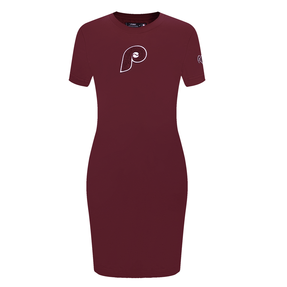 phillies jersey dress Pro Standard MLB Philadelphia Retro Classic Women's Bodycon (Wine) XL navy wedding suit