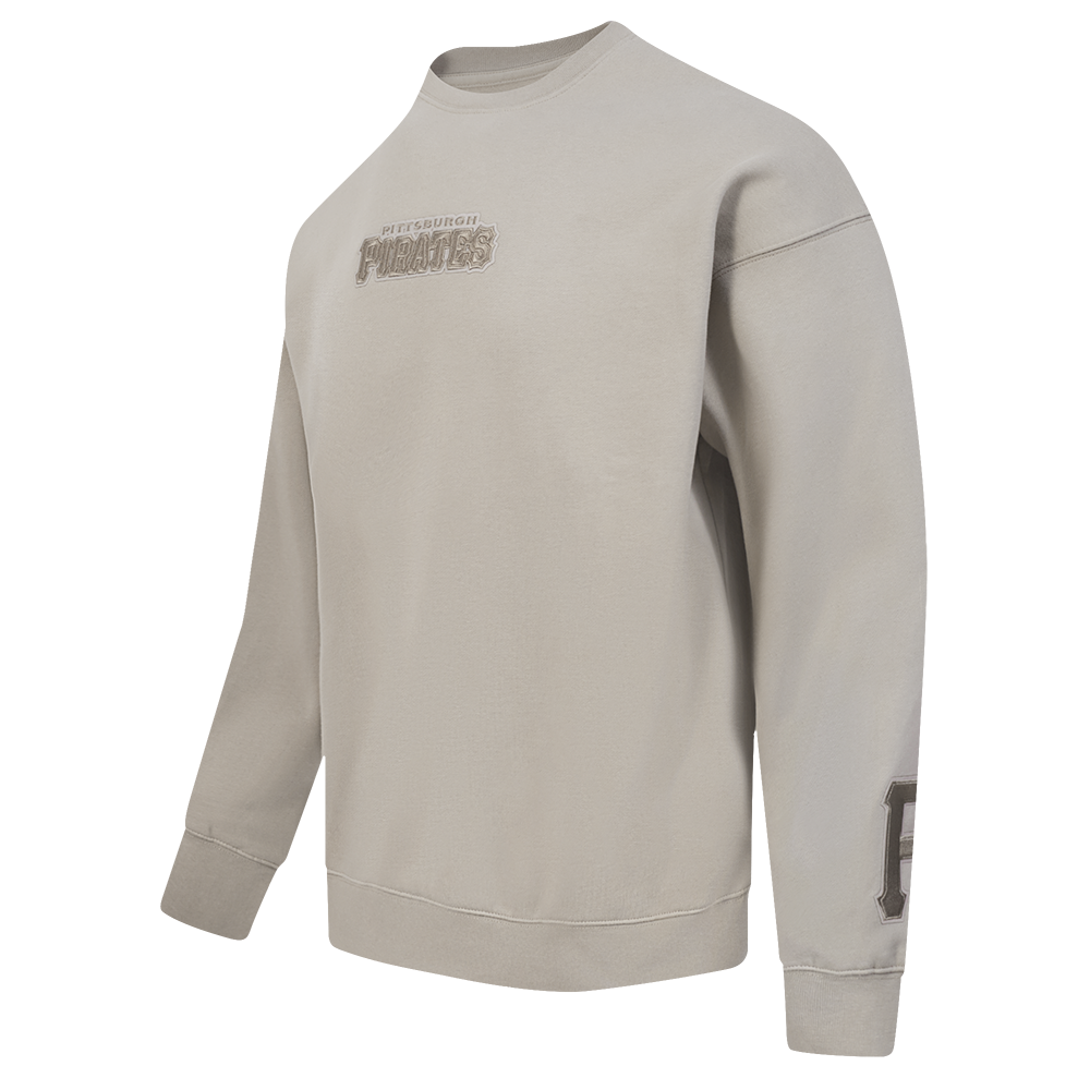 MLB PITTSBURGH PIRATES WINGSPAN MEN'S DROP SHOULDER FLEECE CREWNECK (TAUPE)