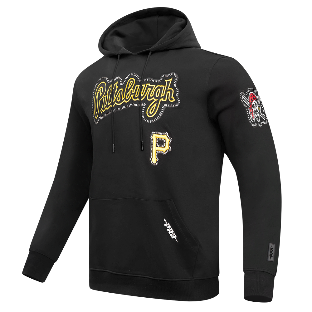 MLB PITTSBURGH PIRATES DIY PICK STITCH MEN'S DK PO HOODIE (BLACK)