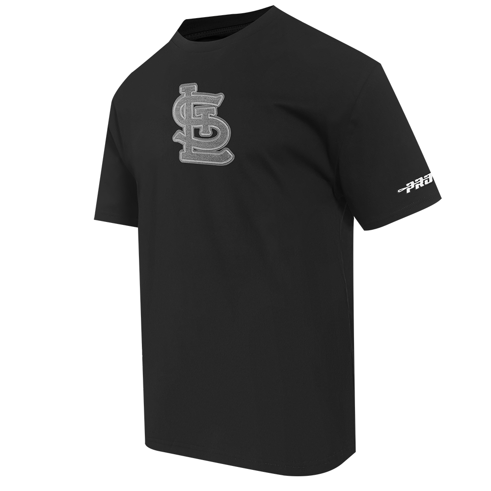 MLB ST. LOUIS CARDINALS REVERSE FRENCH TERRY MEN'S COTTON JERSEY DROP SHOULDER TOP (BLACK)