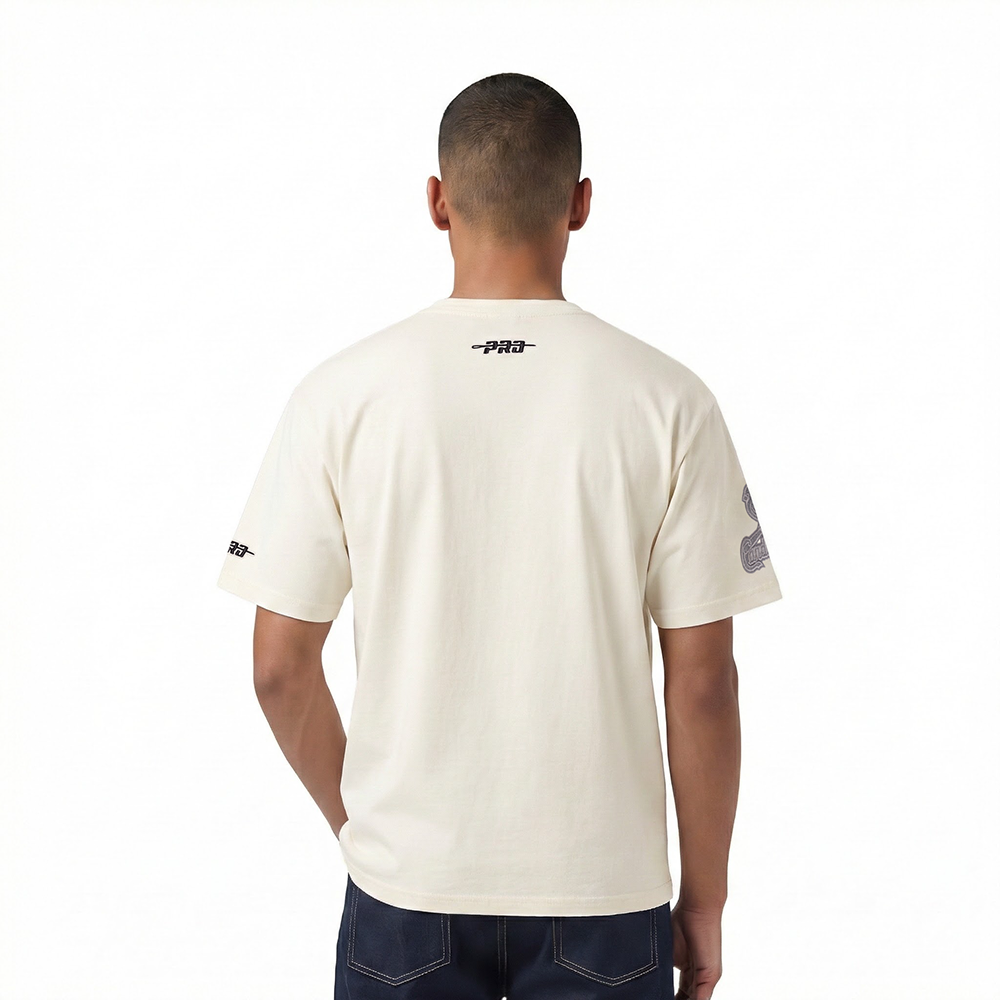 MLB ST. LOUIS CARDINALS REVERSE FRENCH TERRY MEN'S COTTON JERSEY DROP SHOULDER TOP (EGGSHELL)