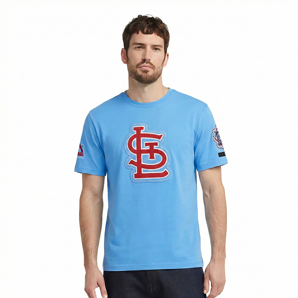 MLB ST. LOUIS CARDINALS DIY PICK STITCH MEN'S SINGLE JERSEY TOP (UNIVERSITY BLUE)