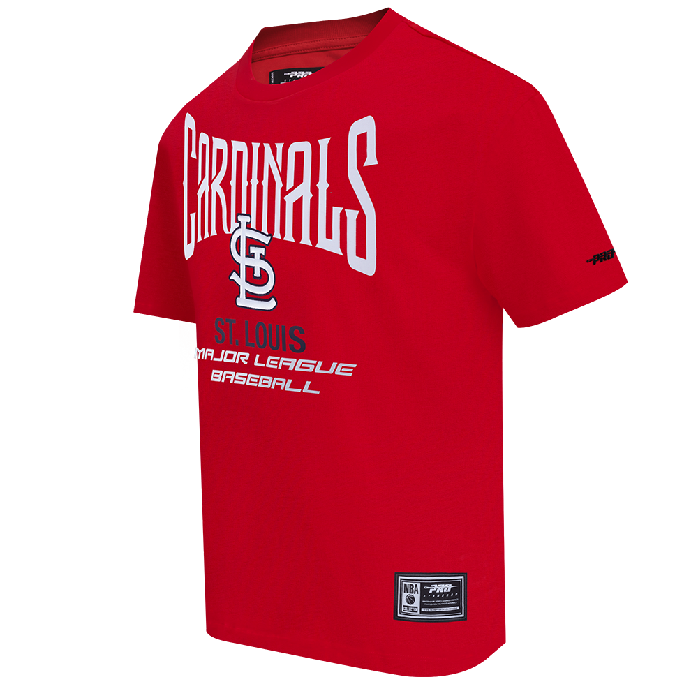MLB ST. LOUIS CARDINALS CITY TOUR 2.0 MEN'S COTTON JERSEY DROP SHOULDER TOP (RED)