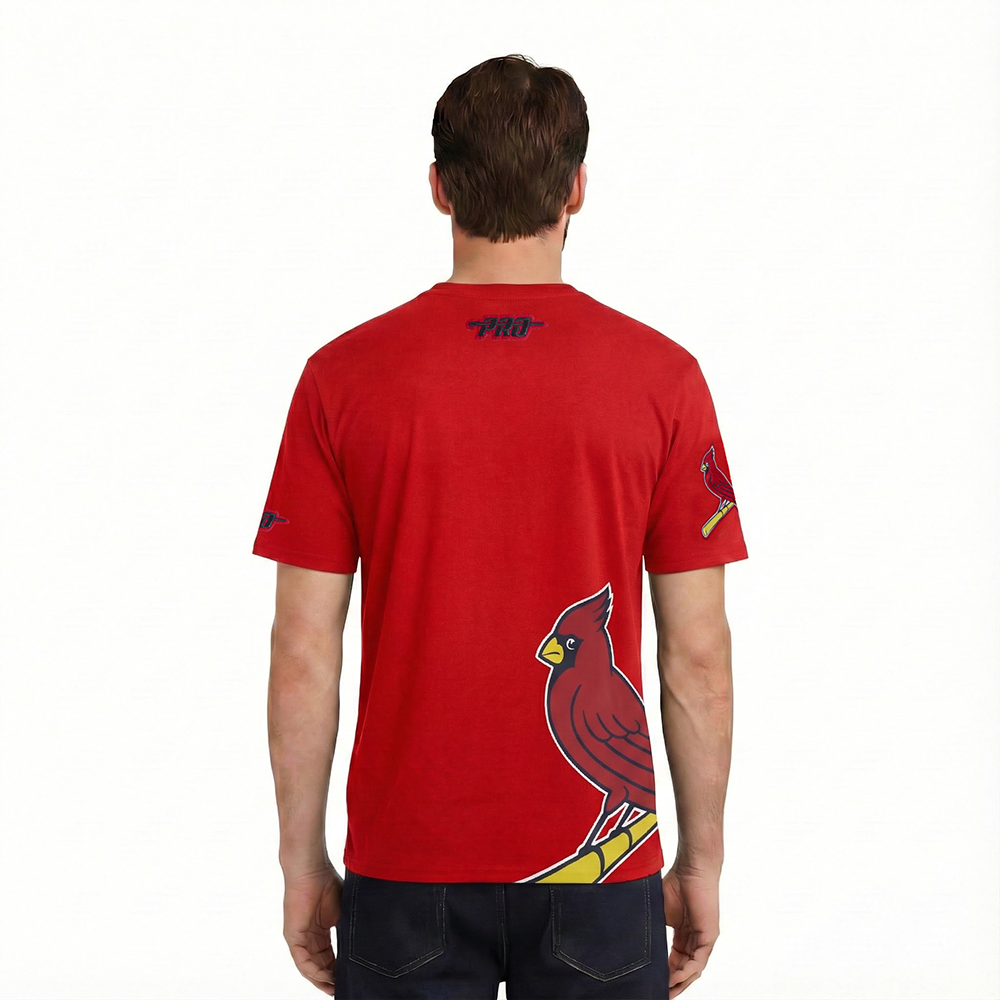 MLB ST. LOUIS CARDINALS LIVING LARGE MEN'S CJ DROP SHOULDER TEE (RED)