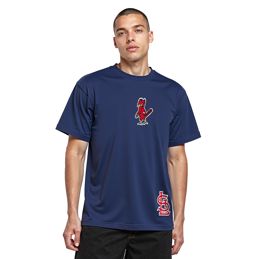 MLB ST. LOUIS CARDINALS WINGSPAN MEN'S CJ DROP SHOULDER TEE (MIDNIGHT NAVY)