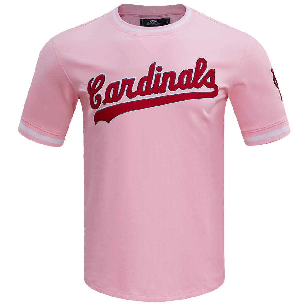ST. LOUIS CARDINALS  CLASSIC CHENILLE DK TEE (PINK)