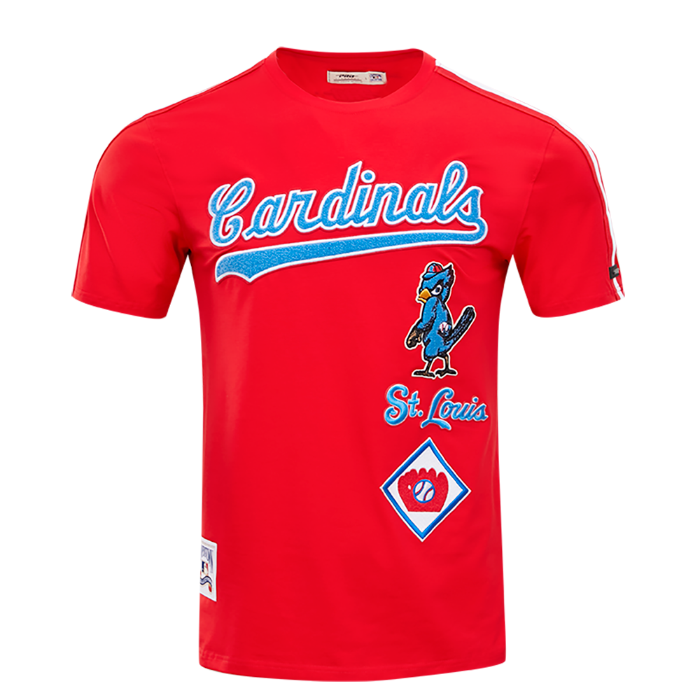 MLB ST. LOUIS CARDINALS RETRO CLASSIC MEN'S STRIPED TOP (RED)