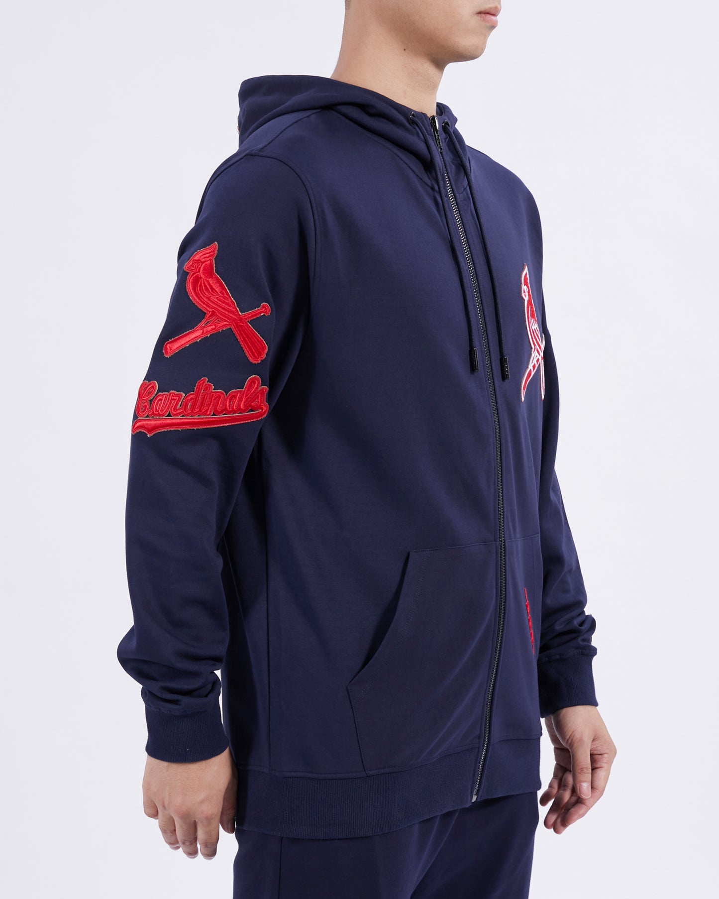 MLB ST. LOUIS CARDINALS TC TONAL OUTLINE MEN'S DK FZ PO HOODIE (MIDNIGHT NAVY)